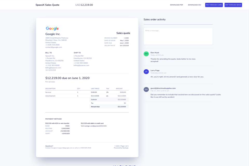 Vendor collaboration